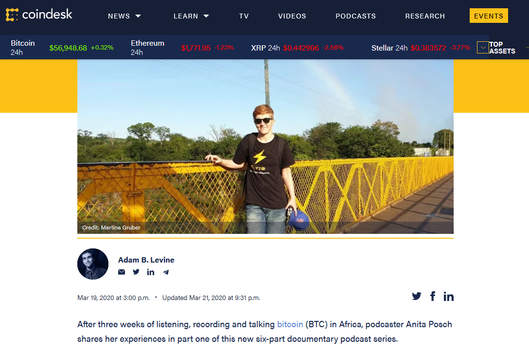 CoinDesk - In Zimbabwe, Crypto Is a ‘Liberation Tool’