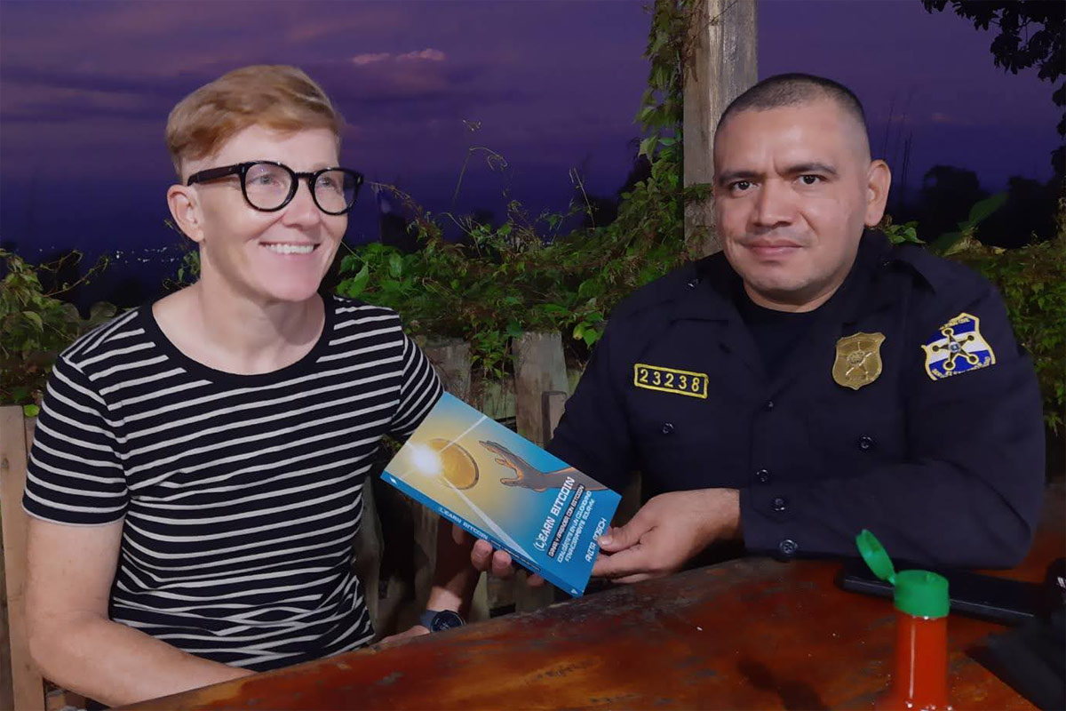 One of the tourism police officers wanted to learn more about Bitcoin, I gifted him my book.