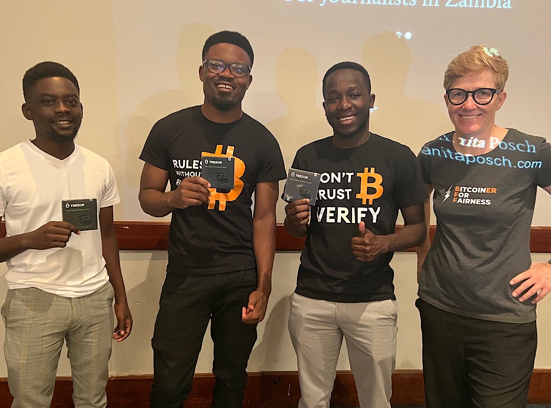 A Bitcoin node and Trezor hardware wallets for Zambia