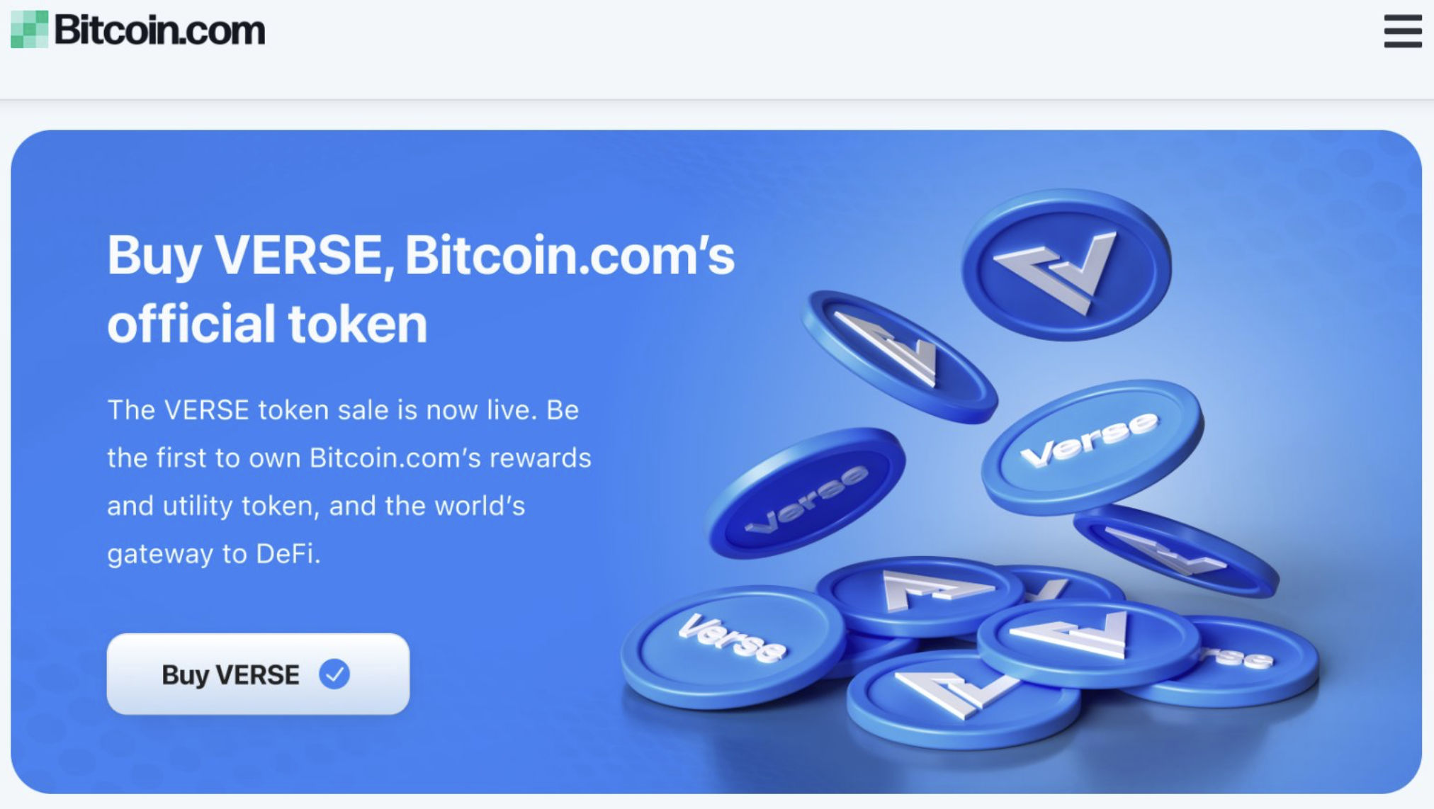 Bitcoin.com launches Verse token